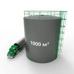 Резервуар (емкость) вертикальный стальной с понтоном РВСП 1000 кубов 